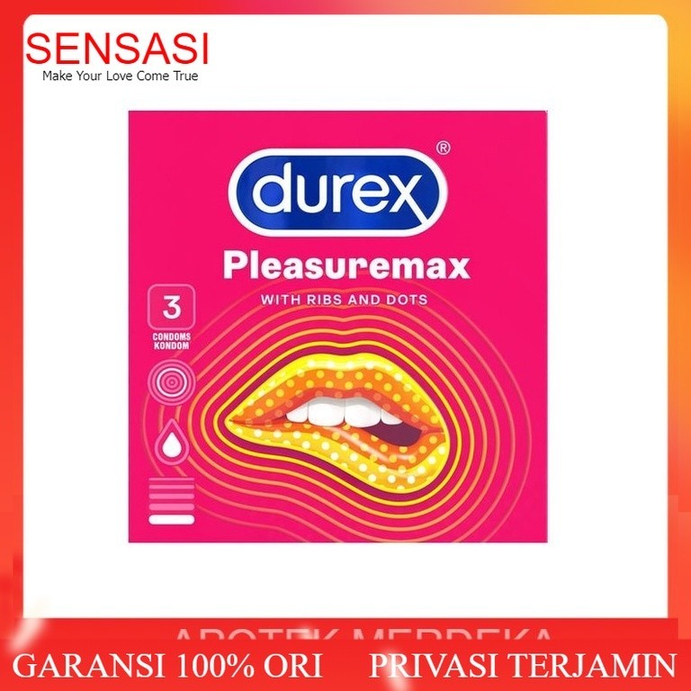 Durex Pleasuremax 3pcs Kondom Tekstur Berduri / Durex Kondom PleasureMax Isi 3 pcs / Durex