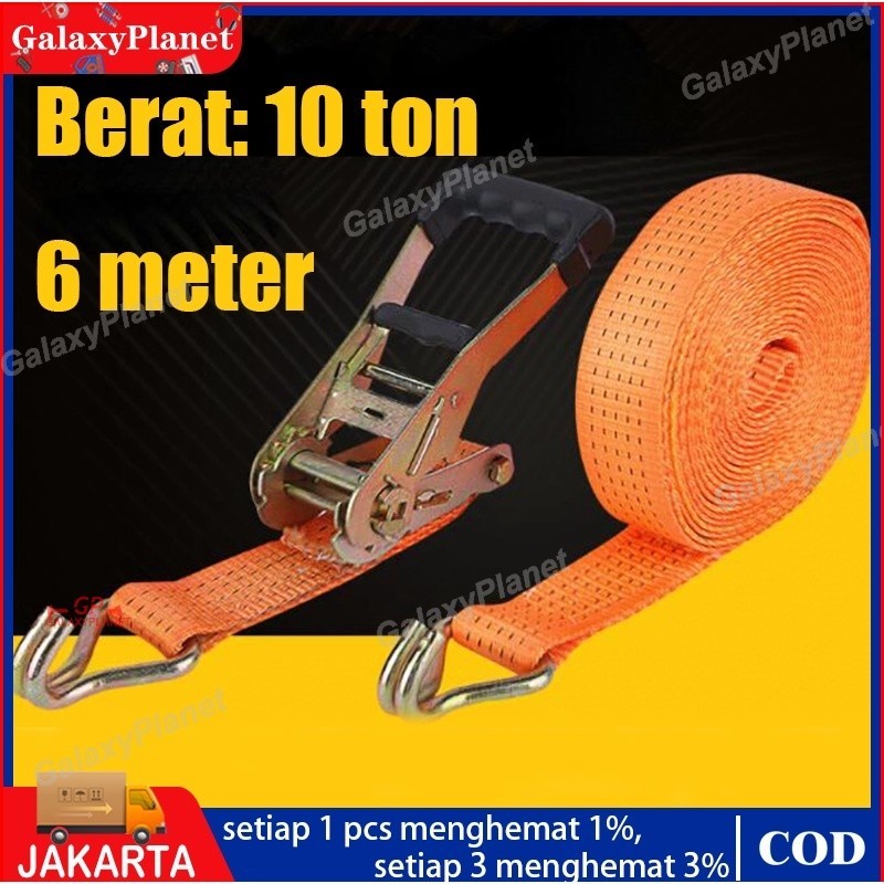 Rachet Tie Down  4CMx 6Meter 10 tons Tie Down Ratchet Tali Motor