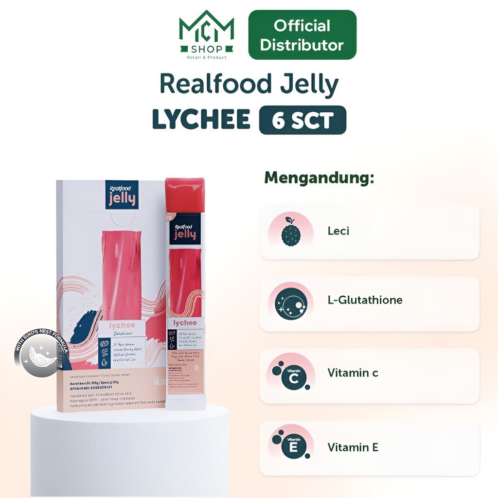 

Realfood Jelly Lychee Glutalicious Sarang Burung Walet