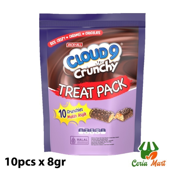 

Coklat Krispy Cloud9 Crunchy Chocolate Caramel Treat Pack 10s x 8gr