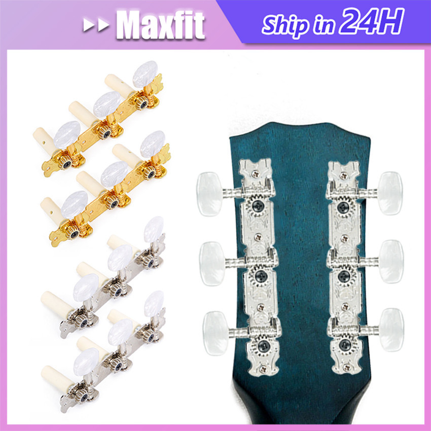 Dryer Gitar Klasik Akustik Gold Silver Gitar Nylon Tuning Peg / Spare Part Putaran Gitar Classic