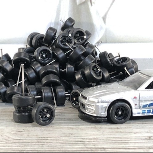 BAN KARET VELG HOT WHEELS DIECAST MODEL KALENG DONAT HITAM 1:64