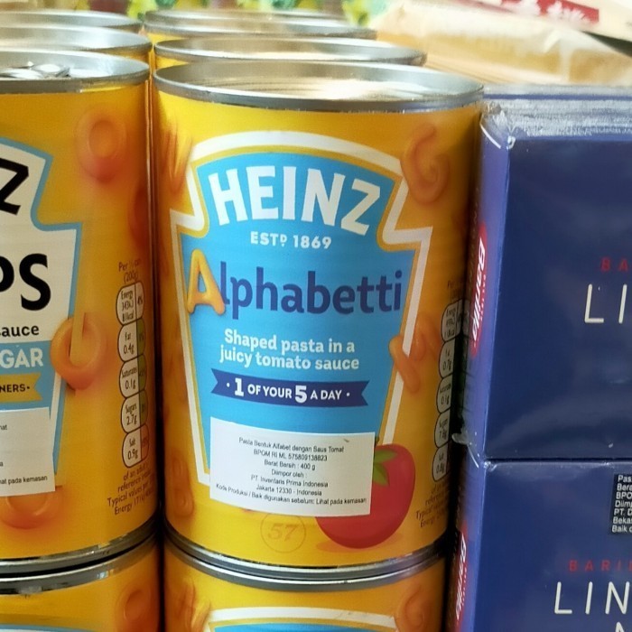 

Heinz alphabetti shaped pasta in tomato sauce 400gr