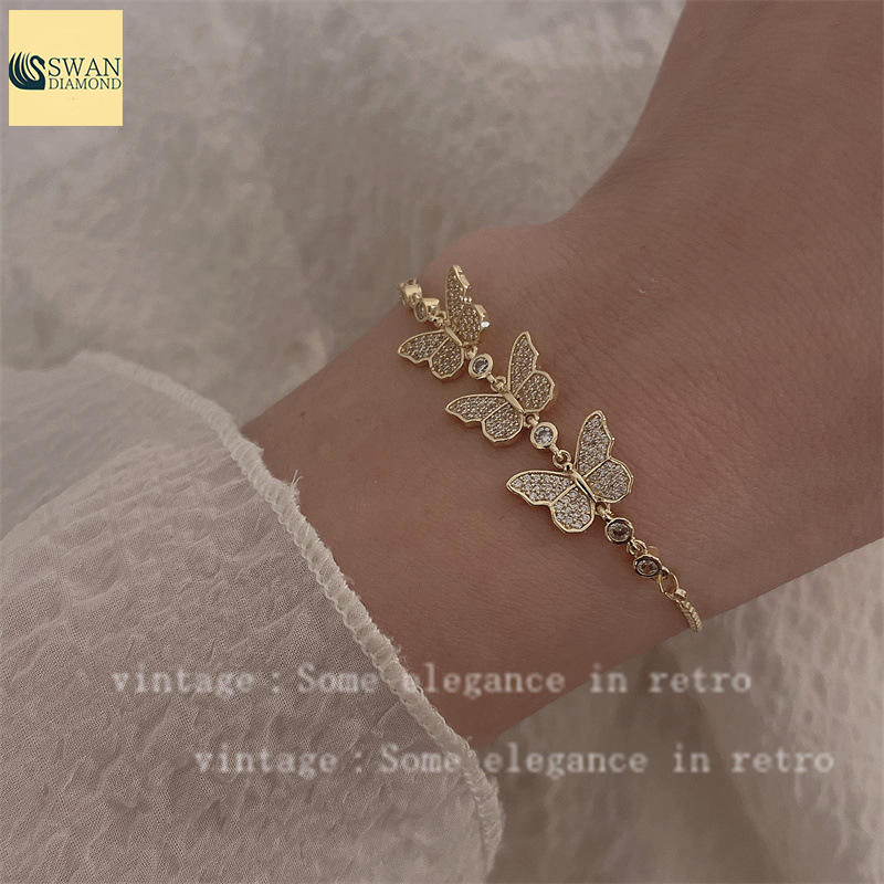 Gelang Kupu-Kupu Zirkonia Gelang Kupu-Kupu Titanium