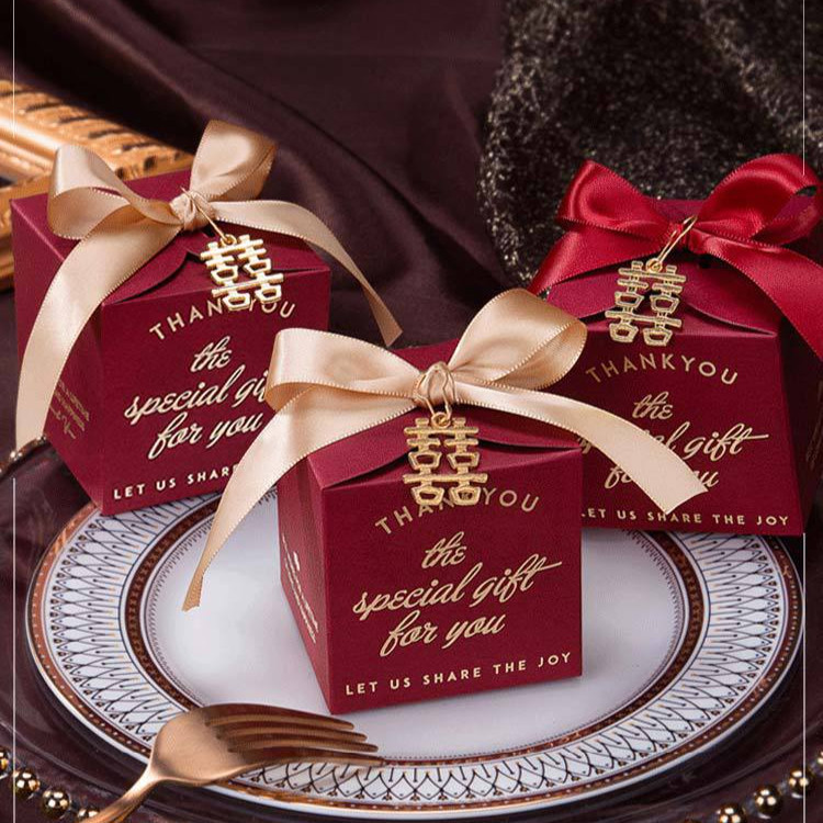 

Kotak Souvenir Gliter Logo Pernikahan Shuang Xi Kotak Permen Teapai Sangjit Shuangxi Candy Box