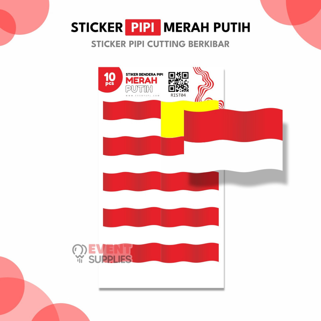 

[10Pcs] Sticker Pipi HUT RI Bendera Merah Putih / Stiker Kemerdekaan Indonesia / Pancasila / I Love