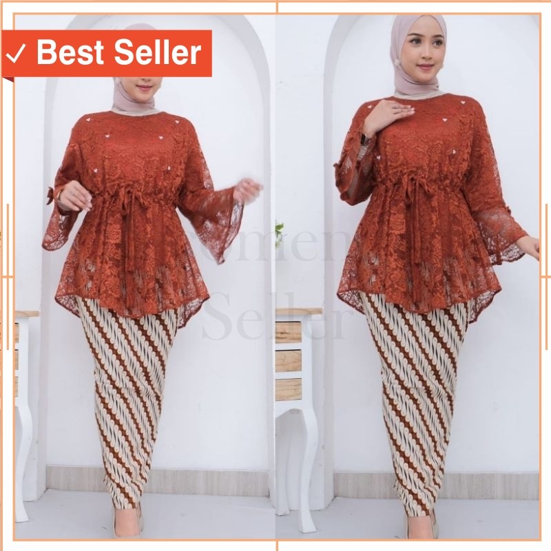 KEbaya Modern Masa Kini Style Keren Murah Premium / Atasan Brokat Wanita LD 100 120 140 CM Terbaru K