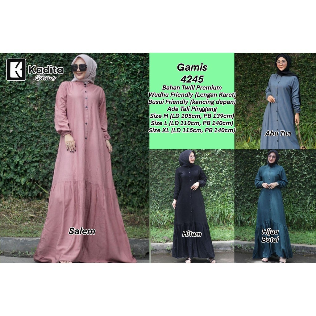 Gamis Lebaran 2025 Model Gamis Terbaru Mewah Kekinian Gamis Elegan Simple Bahan Premium Dress Remaja