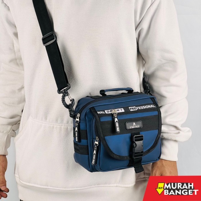 tas selempang pria kekinian Tas Selempang Pria Wanita STARFACE FASHION SPORTY Anti Air - Hitam
