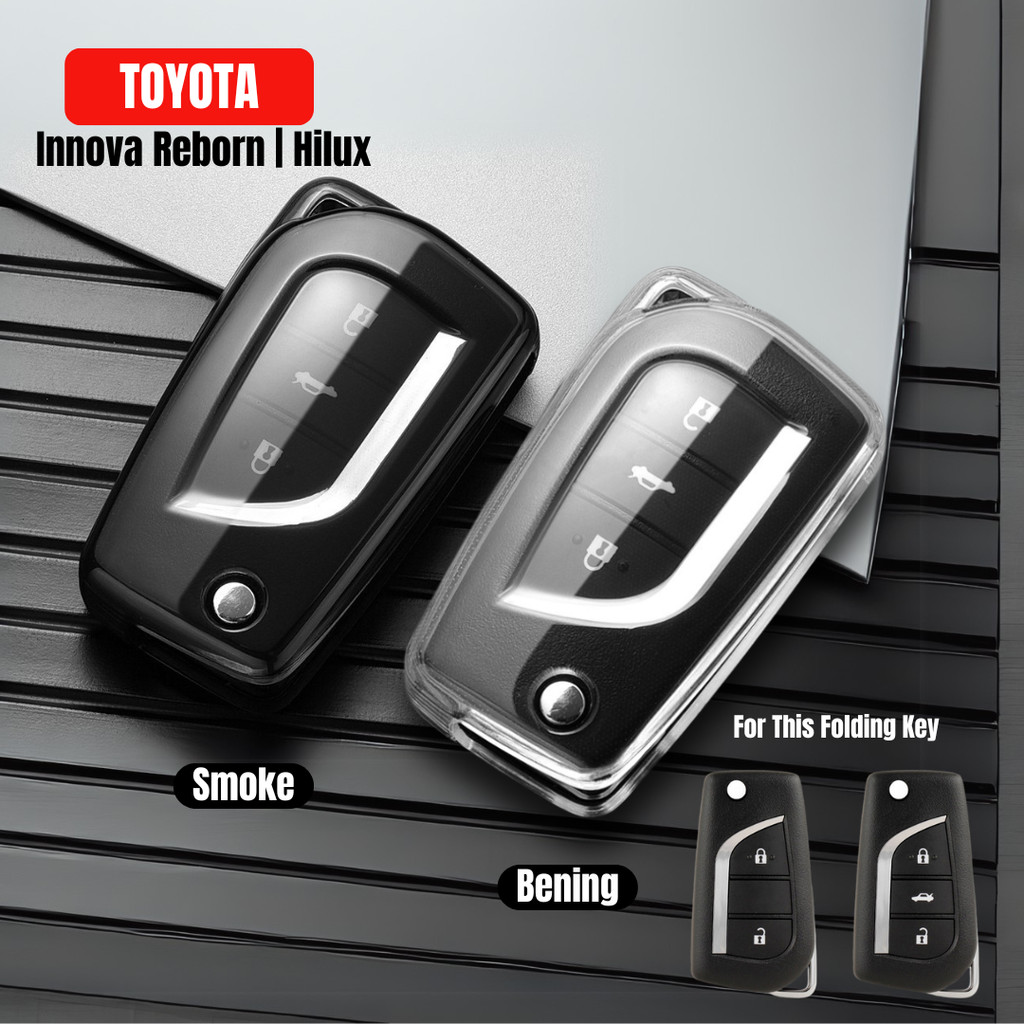 Sarung Kunci Mobil Toyota Innova Reborn, Hilux Kunci Lipat Transparan