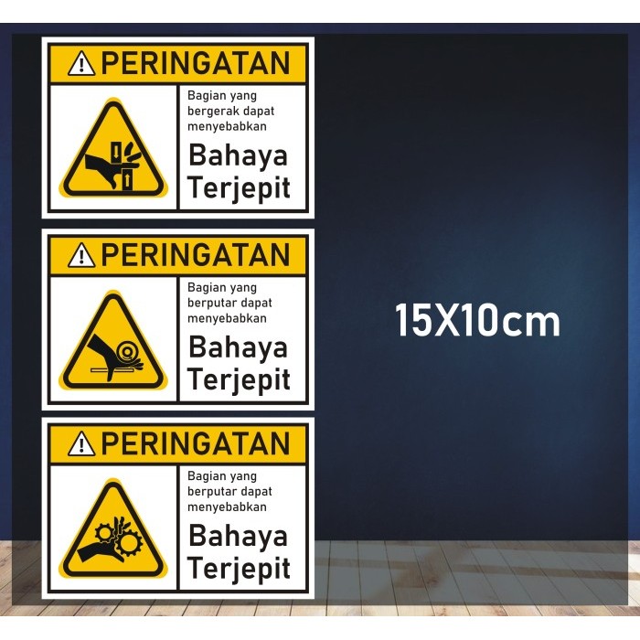 

Sticker Awas Tangan Terjepit Mendatar 15x10cm - 3 Model