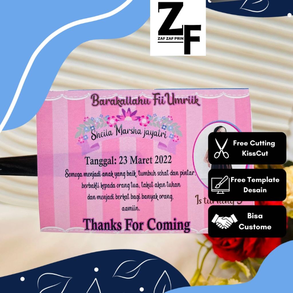 

ZAF Stiker Ulang Tahun Anak Sticker Acara Birthday Label Ultah Ulang Taun Anak Print Termurah