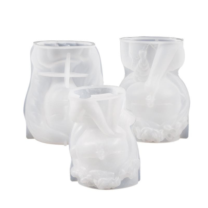 

Concrete Vase Silicone Mold Handmade Girl Head Shaped Flower Pot Plaster Epoxy Resin Pen Holder Molds Home Decor Supplies