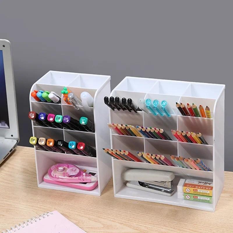 

Desk Oblique Insert Pen Holder Office Desktop Shelf Children's and Girls' Stationery Storage Box Multifunctional Penstock Holder