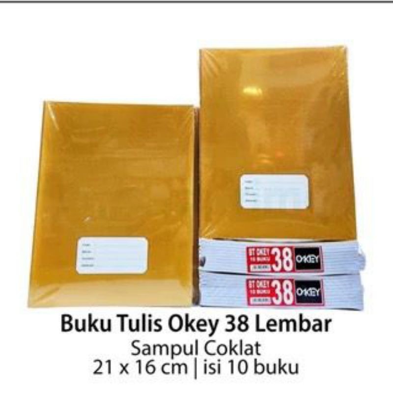 

NAT - 1 PACK / 10 BUKU TULIS OKEY 38 KRAFT ( 10 PCS )