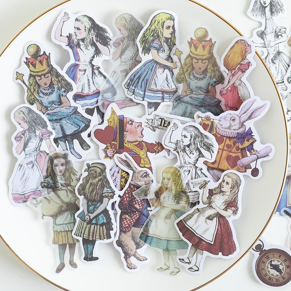 

40 pcs/1lot kawaii Stationery Stickers Alice Diary Planner junk journal Decorative Scrapbooking DIY Craft Stickers