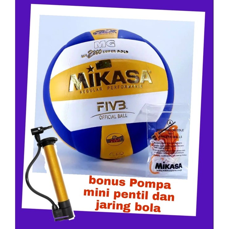 BOLA VOLLY BOLA VOLI MIKASA MV2200 SUPER GOLD GRAD ORI