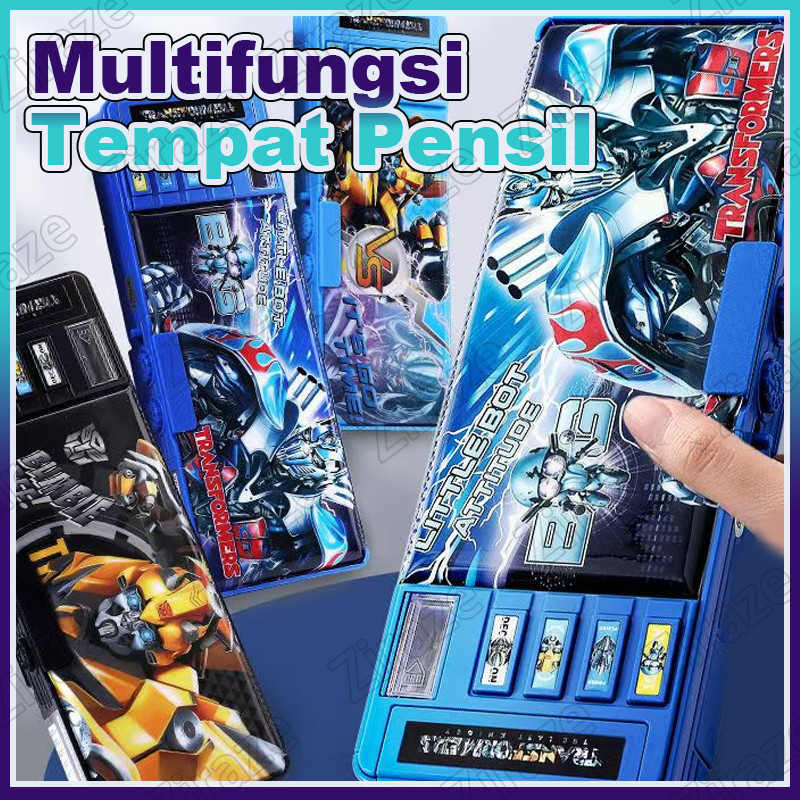 

【Ready】Tempat Pensil Magnet Sandi Kotak Pensil Anak Kode Sandi / Tempat Pensil Multifungsi / Kartun Multifungsi Tempat Pensil Dua Sisi Tahan Air Dengan Rautan Pensil / Tempat Pensil Berkapasitas Besar