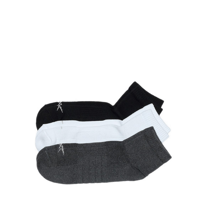 Reebok 3P Aldean Ankle Men's Socks - Dark Grey/White/Black