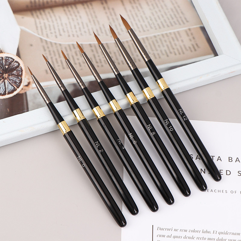 

1Pc Artist Paint Brush Hook Line Pen Nylon Hair Metal Handle Watercolor Acrylic Oil Brushes Drawing Painting Art Supplies