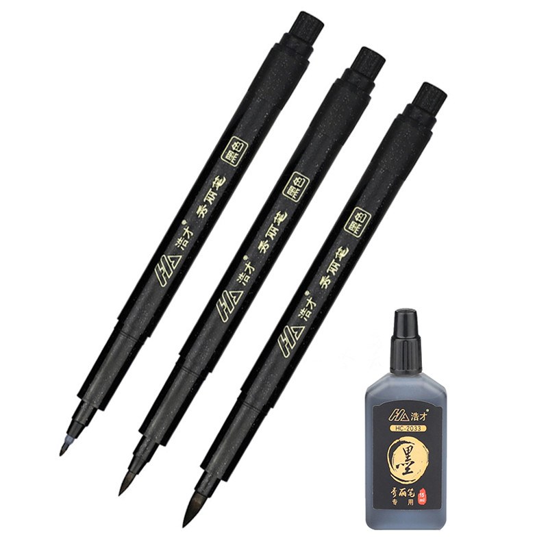 

2/3pcs/lot Calligraphy Pen ink Set Brush Pen Chinese Words Learning Stationery Student Art Drawing Marker Pens School Supplies