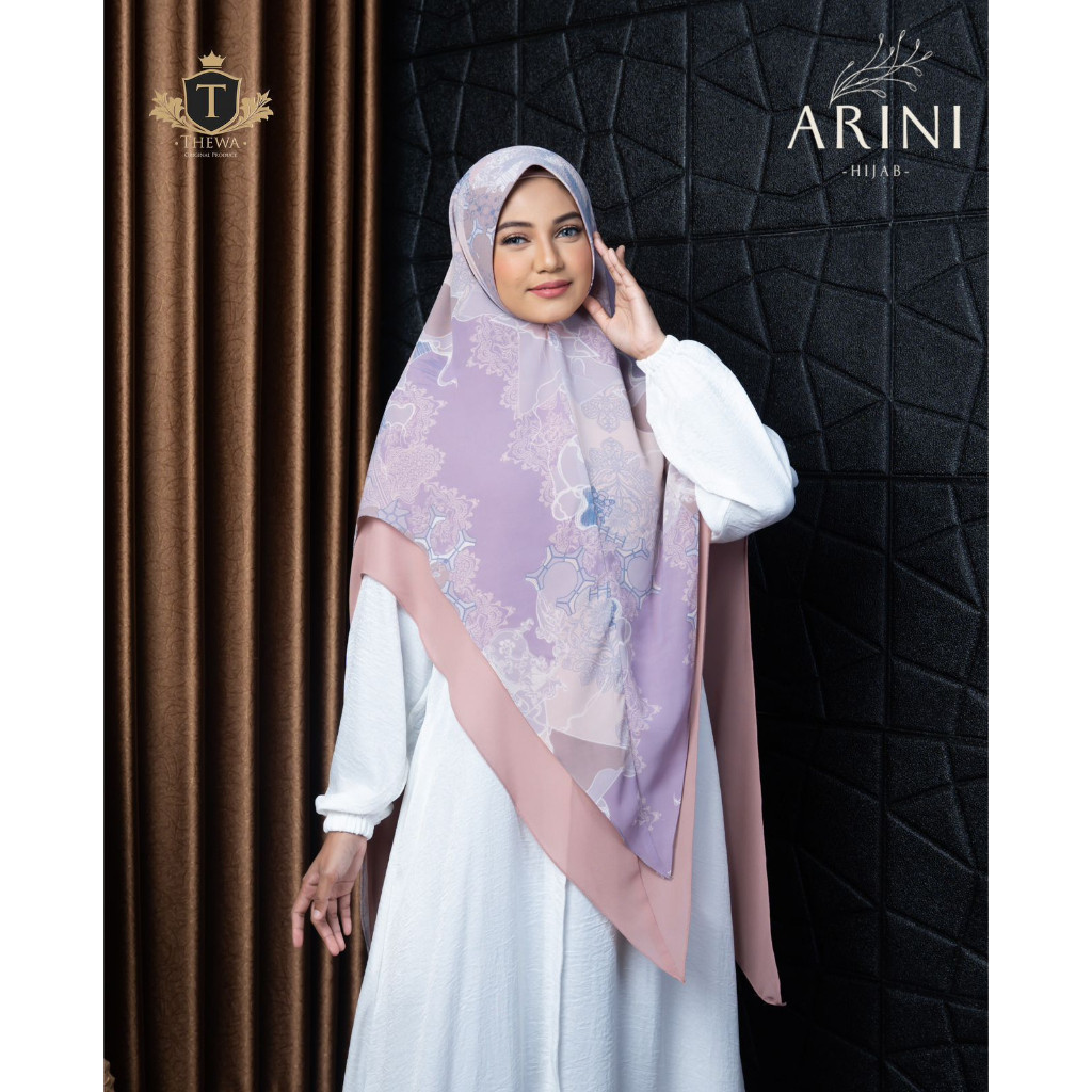 COD THEWA Kerudung/Khimar/hijab “ARINI MOTIF ''Jumbo Lancip 2 LAYER CERUTY