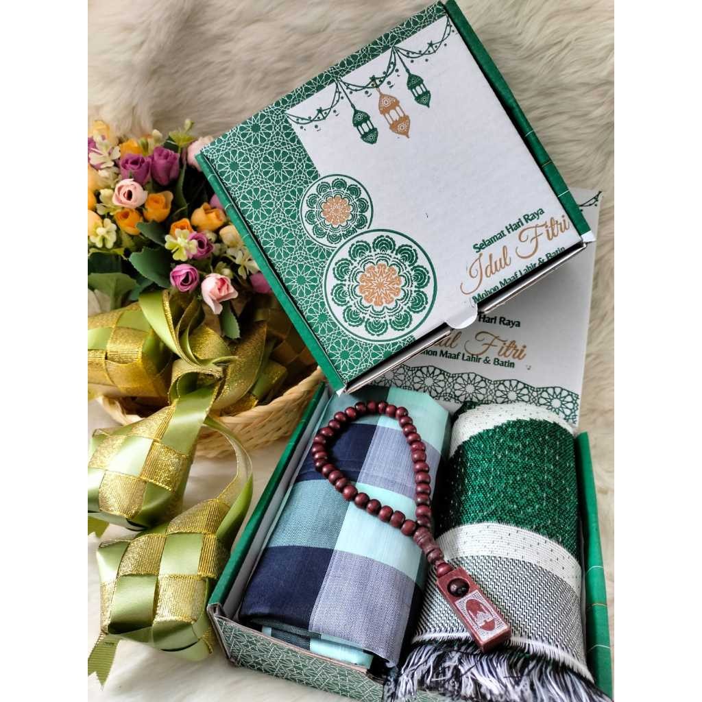 

Hampers Lebaran | Hampers Idul Fitri | Paket Sarung Sajadah dan Tasbih/ langsung proses
