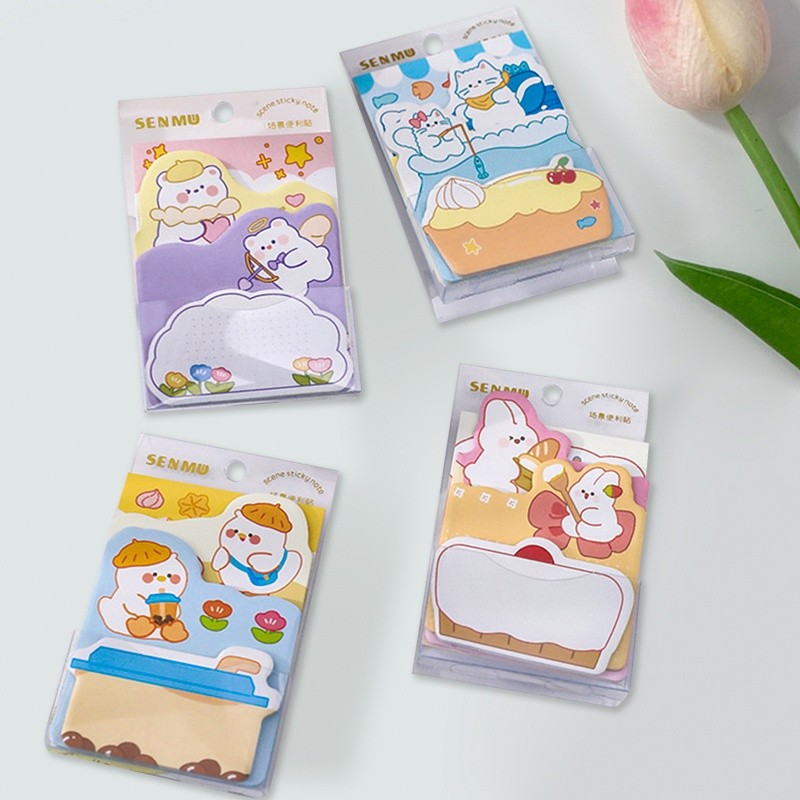 

80 Sheets Lovely Cartoon Story Series Sticky Notes Set Student