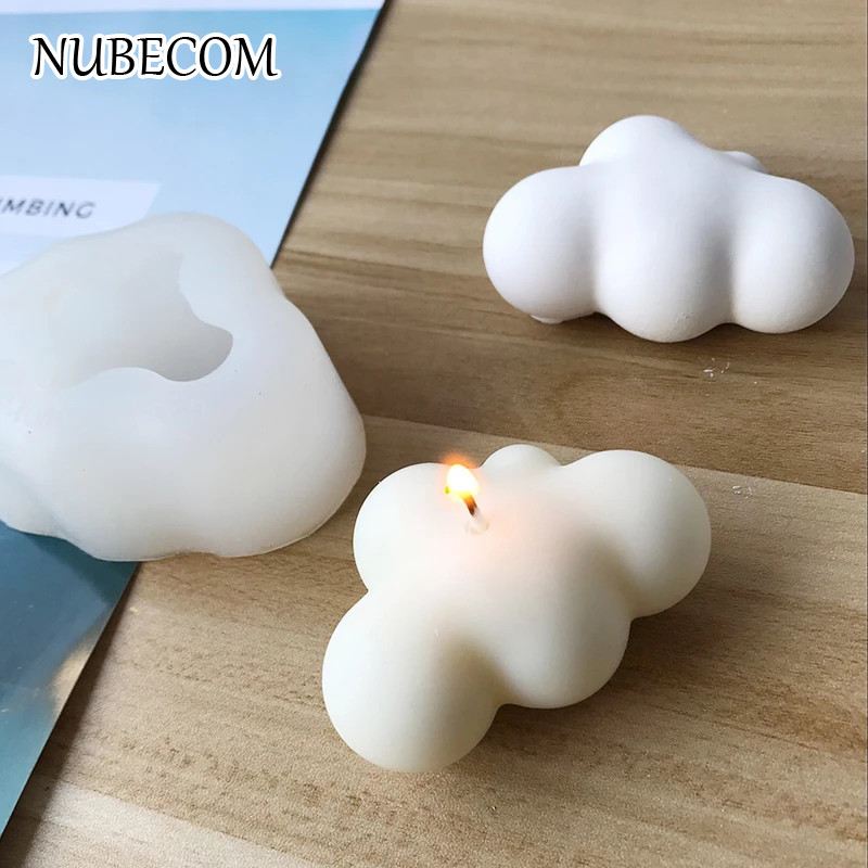 

NUBECOM Clouds Shape Candle Mold Silicone Molds Cute Jewelry Soap Making Mold DIY Ornaments Making Tool Soap Mold moule bougie