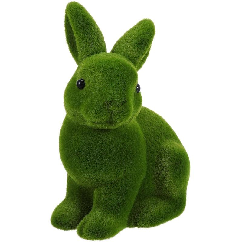 Easter Moss Spring Decor Green Turf Grass Easter Bunny Decor Plush Decor Statue Festival Garden Yard