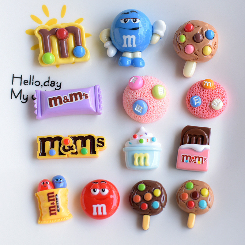 

10/30PCS Mini Resin Kawaii Colorful Cookies/candy/chocolate Flatback Stone Hand-made Material Figurine Scrapbook DIY Decor Craft