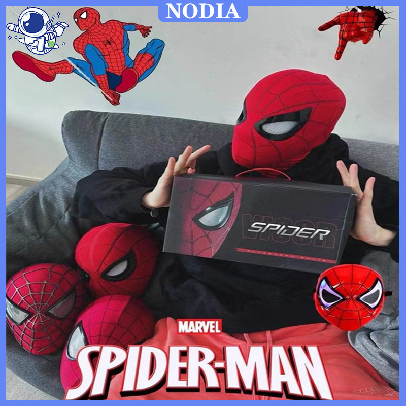 Nodia Toys Bisa Berkedip Topeng Spiderman Mask / Topeng Mask Spiderman Headgear Superhero Chin Contr