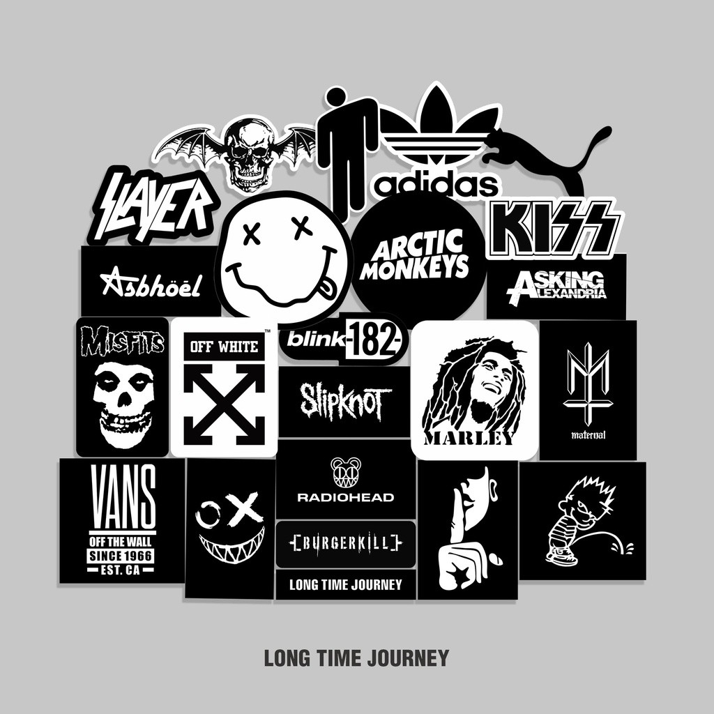 STICKER GRAFTAC - SERIES BLACK&WHITE - STIKER AESTHETIC LAPTOP, AKSESORIS HP, ANTI AIR, MOTIF,HELM