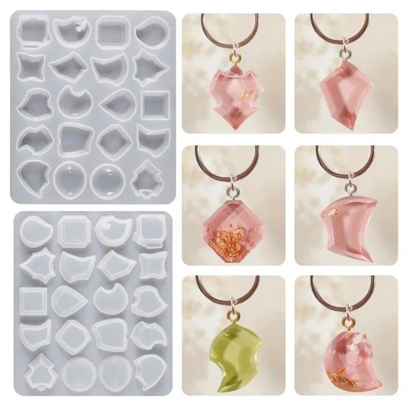 

Irregular Gemstone Jewelry Pendant Silicone Mold DIY Earrings Pendant Keychain Resin Mold Jewelry Making Craft Decoration