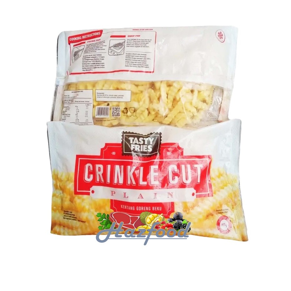 

Crinkle Cut Potato Tasty Fries 900 Gr Kentang Goreng Beku
