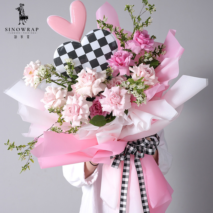 

(PACK) kertas buket cellophane glitter flower wrapping 15 LEMBAR