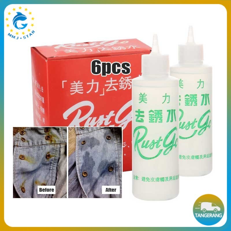 6pcs Penghilang Noda Karat / Cairan Penghilang Noda Karat Pada Kain