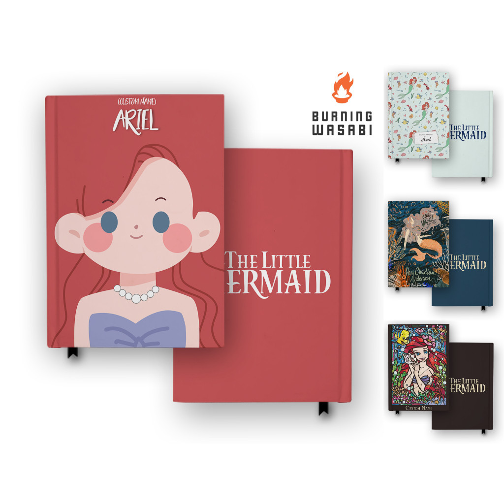 

Buku Catatan Notebook Ariel Little Mermaid 6 Custom Nama Agenda Jurnal Diary Hardcover A5 A6 B5