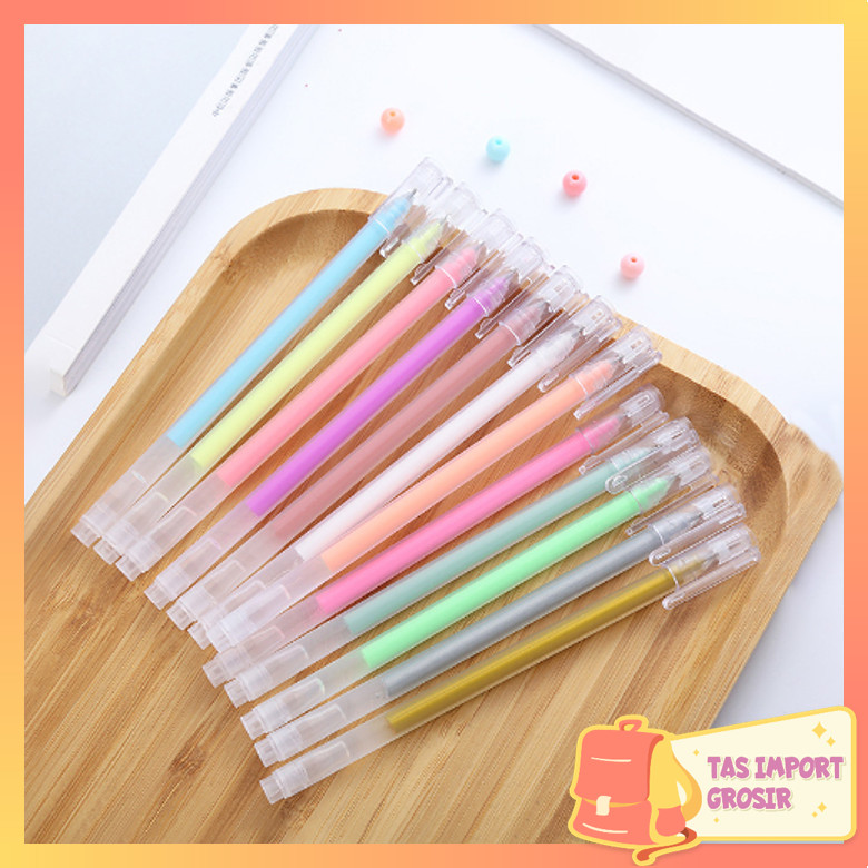 

Tas Import - S5803 Pulpen Gel Warna / 1 Pcs Pena Gel Warna Warni / Pena Pulpen Gel / Pena Siswa Stabilo / Pena Stabilo Alat Tulis Siswa