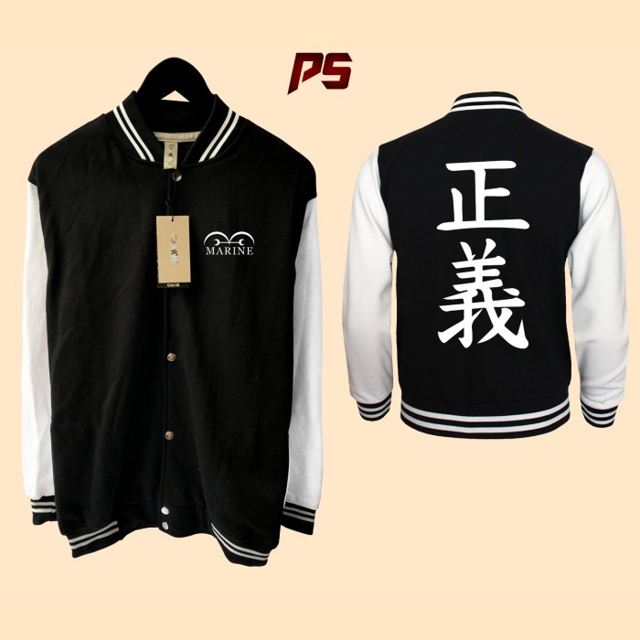 Jaket Varsity Anime One Piece Marine