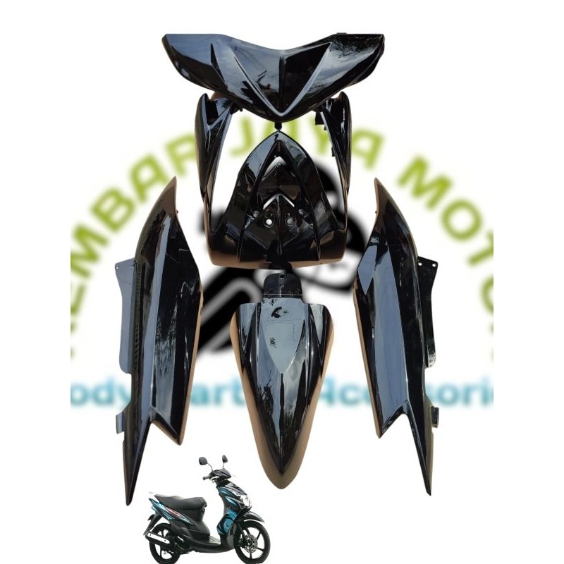 COVER FULL BODY HALUS YAMAHA MIO SOUL KARBU HITAM 2009 - 2012