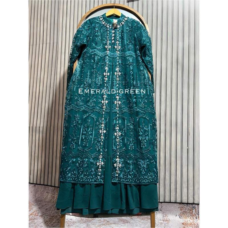 Hameedah - Gamis Dress Tile Payet Mewah Exclusive Lebaran Muslim Gamis Pesta Kondangan Hajatan