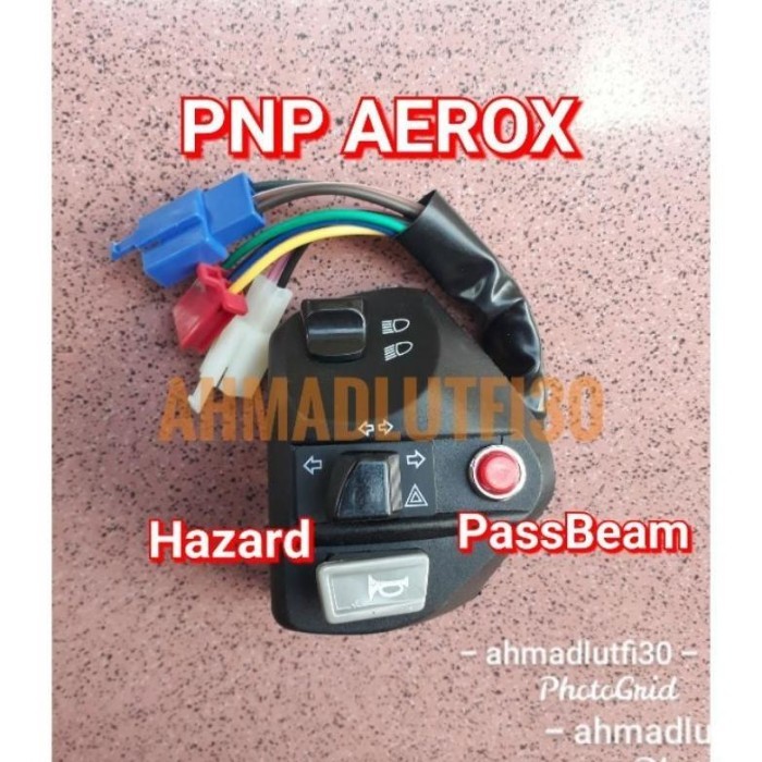 Saklar Holder kiri Aerox Hazard Passbeam Yamaha mio z m3 gt soul - PNP AEROX, Saklar saja