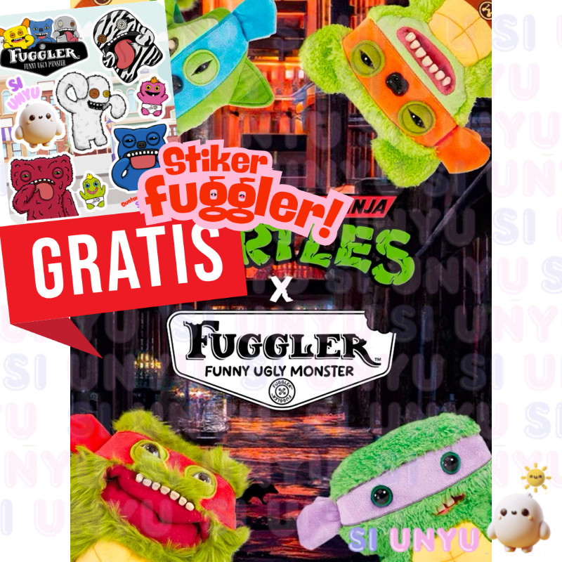 Teenage Mutant Ninja Turtles x Fuggler Funny Ugly Monster Doll Boneka Mainan Koleksi Fugler Original