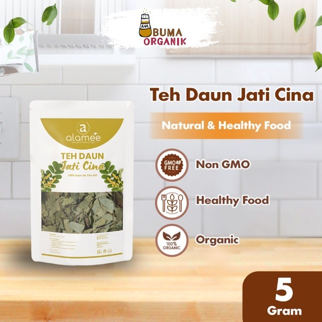 

ALAMEE Teh Daun Jati Cina Senna Leaf Tea Teh Herbal Alami Organik Organic 5 gr Siap Seduh Minum BUMA