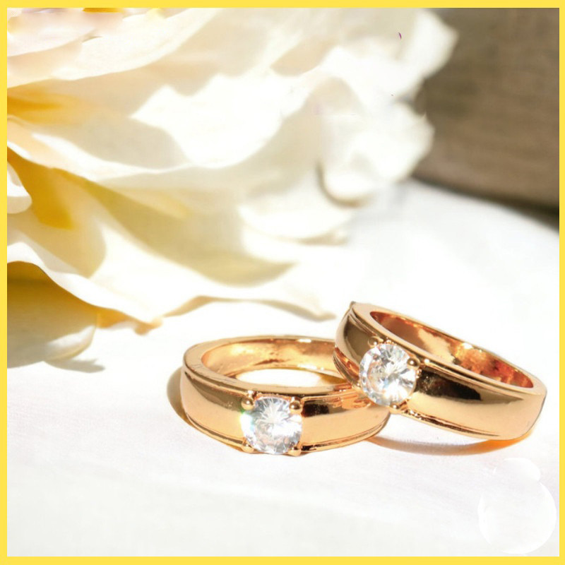 pormo.....Cincin Lapis Emas mudah 24k kadar 17,7 model couple free surat