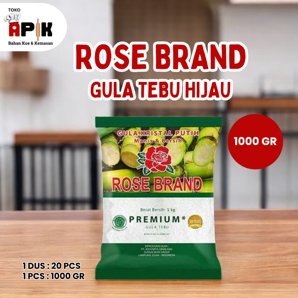

Rose Brand Gula Tebu Premium Hijau 1000 GR