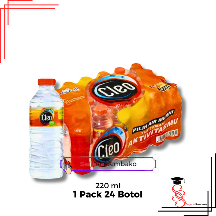 

Cleo Air Mineral Botol 220 ml - 1 Pack 24 Botol