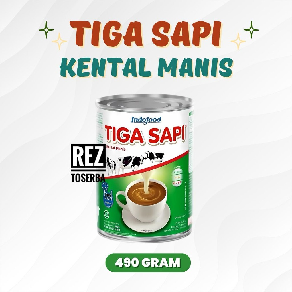

Tiga Sapi Susu Krimer Kental Manis Enak Kaleng 490gr