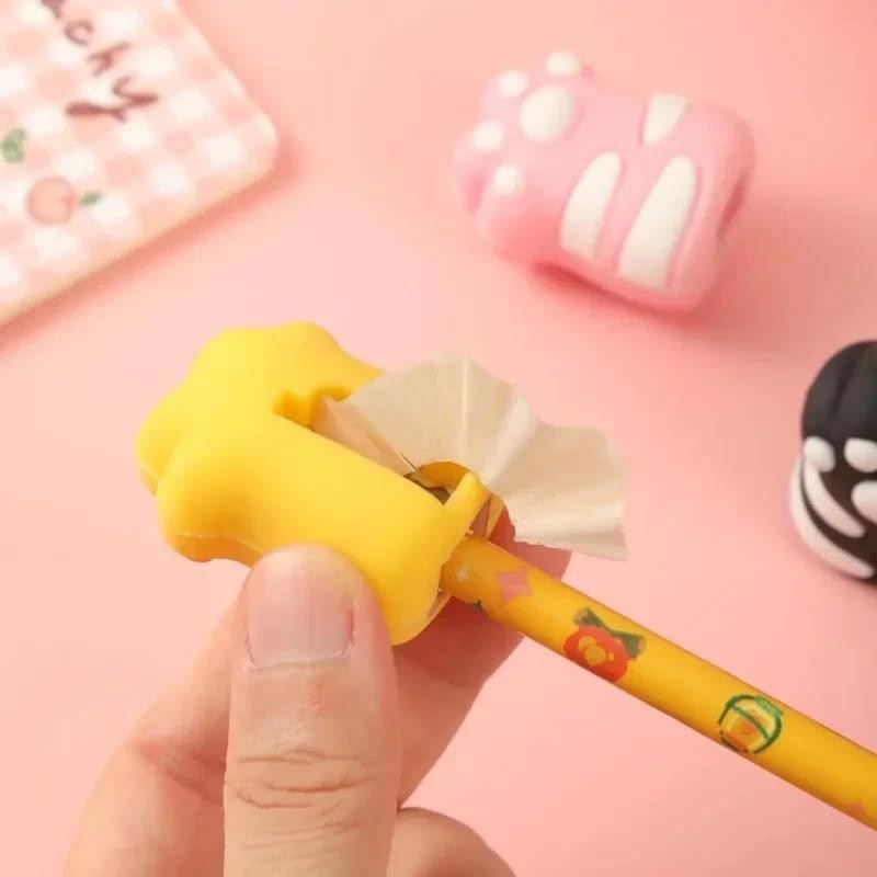 

Kawaii Paw Soft Silicone Pencil Sharpeners School Office Supplies Gift Stationery Kids Reward Prizes Cute Deco Journal